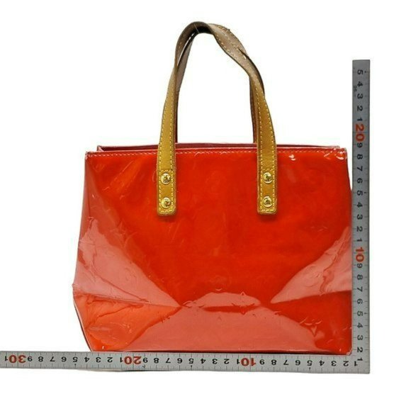 Authentic Louis Vuitton Tote Bag Reade PM Vernis Used LV Handbag Vintage - Picture 8 of 9